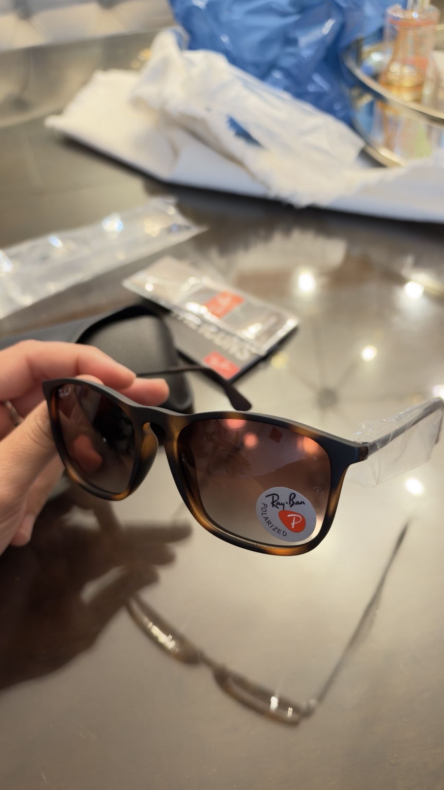 Ray-Ban Carey polarizado: Marrón degradé · Patillas metálicas