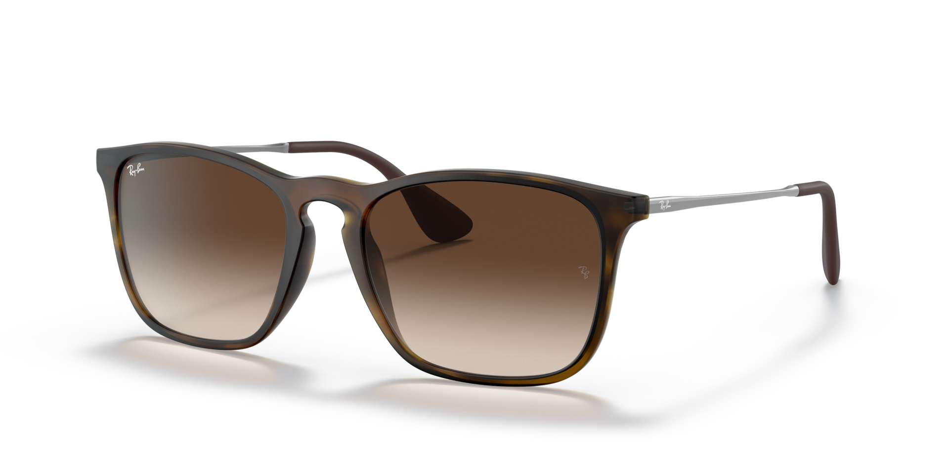 Ray-Ban Chris: Carey · Marrón degradé · Patillas metálicas