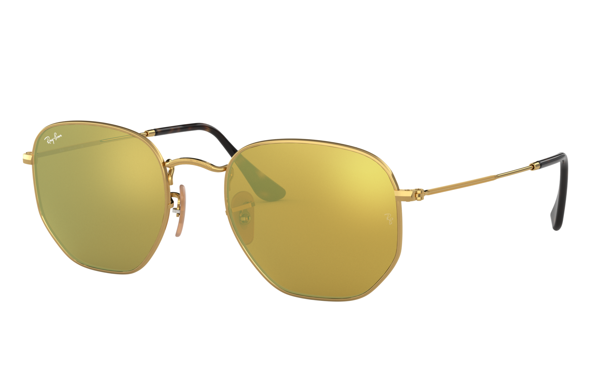 Ray-Ban Hexagonal Espejado: Dorado · Lentes espejados